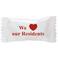 Hard Peppermint Balls in a We Love Our Residents Wrapper